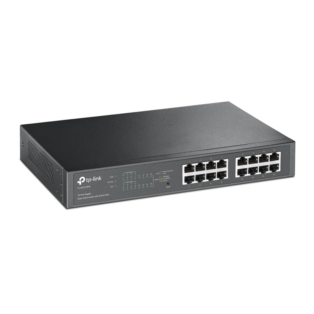 TP-Link TL-SG1016PE | Gigabit Easy Smart switch | 8-port PoE+ | 150W