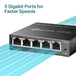 TP-Link TL-SG105E | 5-port Gigabit smart switch | 10/100/1000 Mbps | Metal