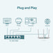TP-Link TL-SG105E | 5-port Gigabit smart switch | 10/100/1000 Mbps | Metal
