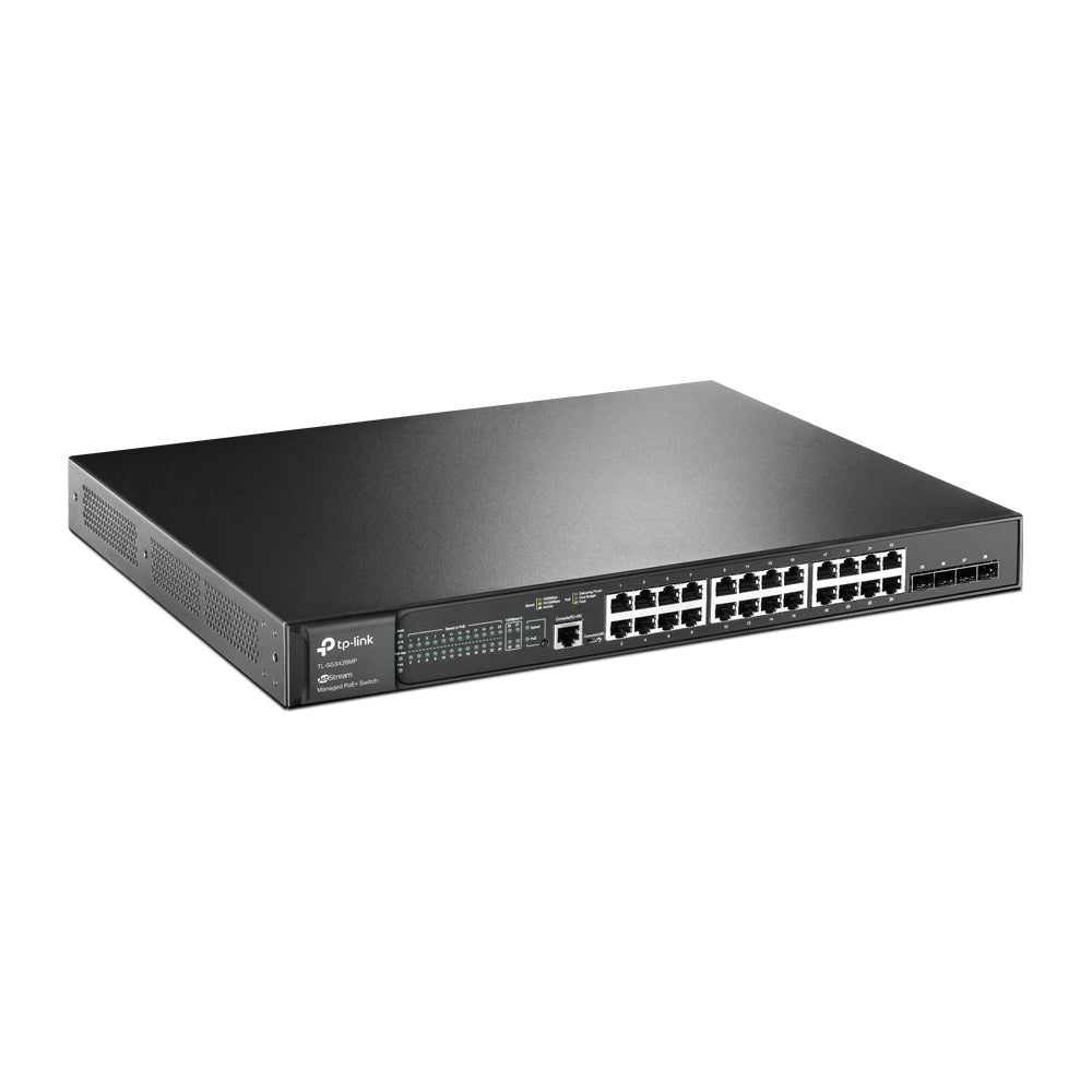 TP-Link JetStream TL-SG3428MP | Managed PoE+ switch | 24 Gigabit ports | 384 W