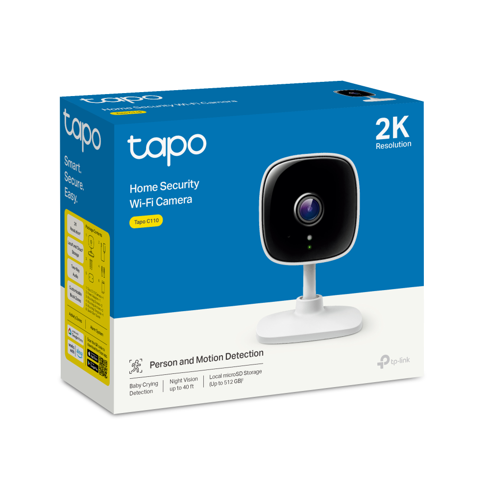 TP-Link Tapo C110 | Indoor Wi-Fi security camera | 3MP | White