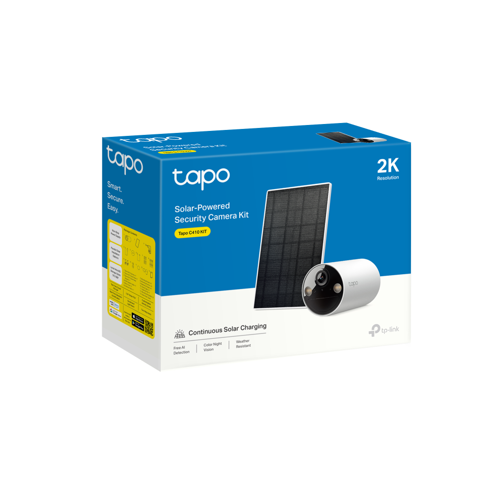 TP-Link Tapo C410 KIT | Solar security camera kit | 2K 3MP Wi-Fi | White