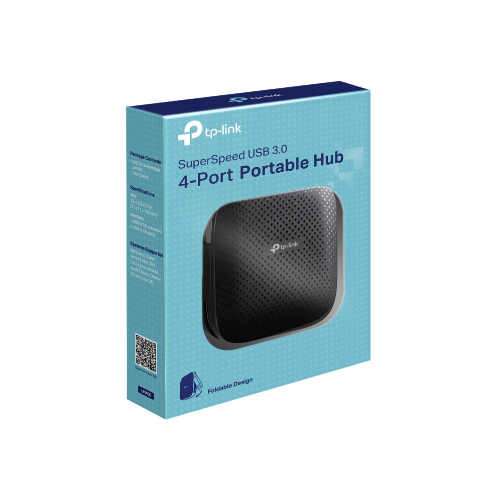 TP-Link UH400 | USB 3.0 hub | 4 ports up to 5Gbps | Black