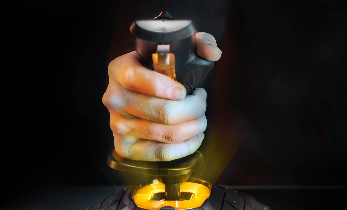 Thrustmaster T.16000M FCS | PC flight joystick | 4 axes | Black and orange
