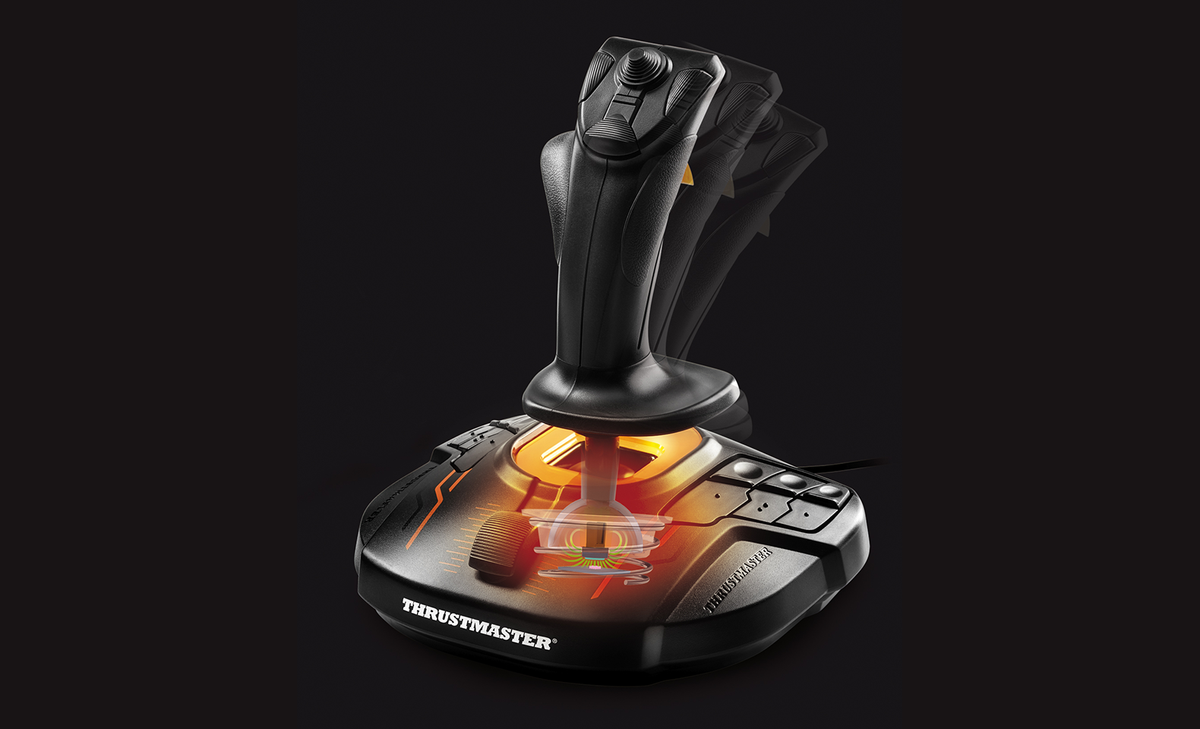 Thrustmaster T.16000M FCS | PC flight joystick | 4 axes | Black and orange