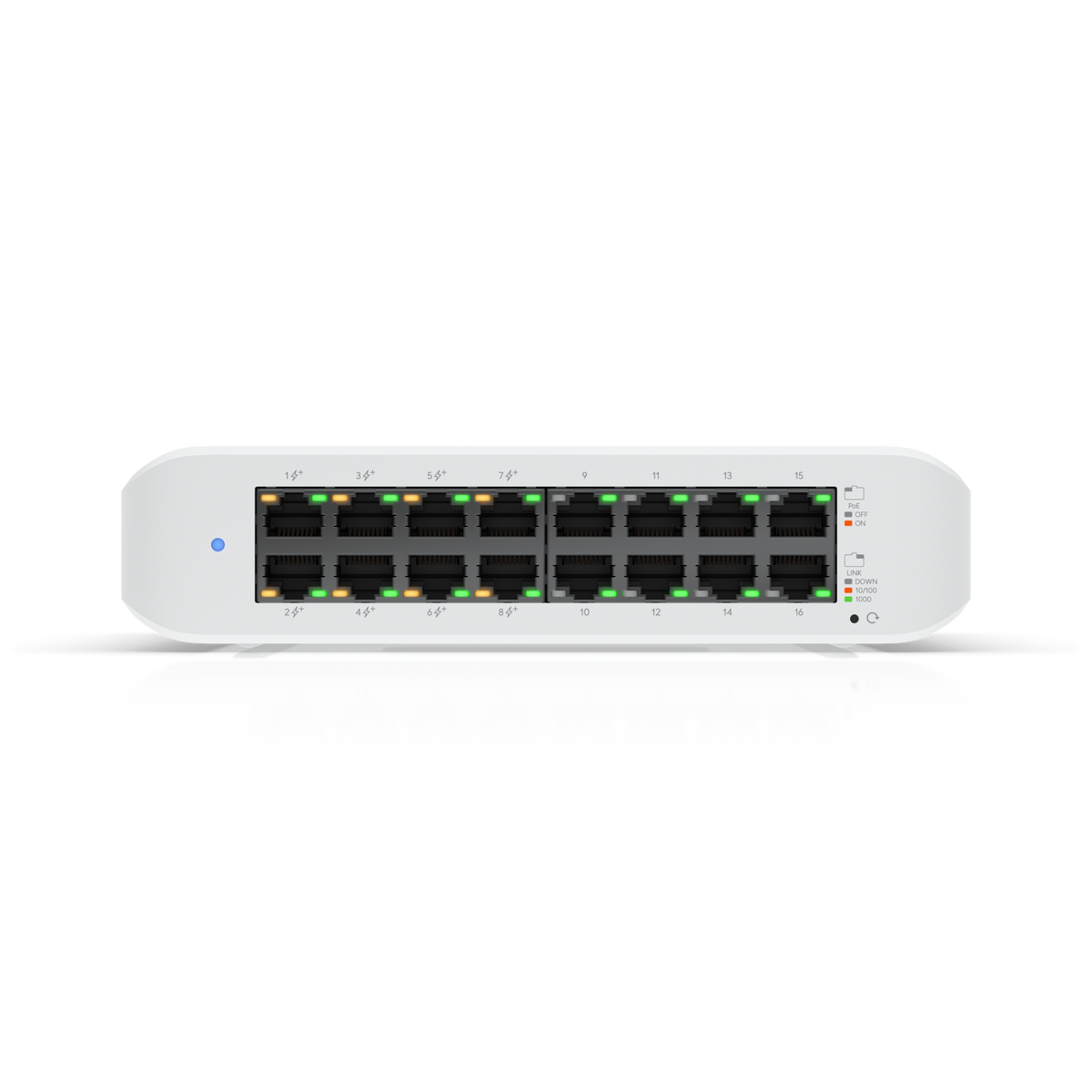 Ubiquiti UniFi Switch Lite 16 PoE | 16 Gigabit ports with 8 PoE+ | White