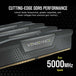 CORSAIR VENGEANCE | DDR5 RAM kit | 128GB 6000MT/s CL40 | 2 x 64GB Black