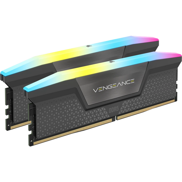CORSAIR VENGEANCE RGB | DDR5 desktop memory | 64GB 6000MT/s CL40 | Grey 2 x 32GB