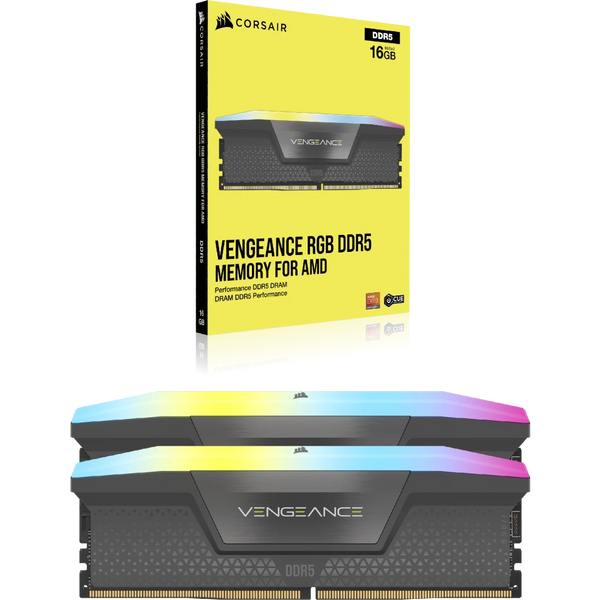 CORSAIR VENGEANCE RGB | DDR5 RAM | 16GB 6000MT/s CL36 | Grey