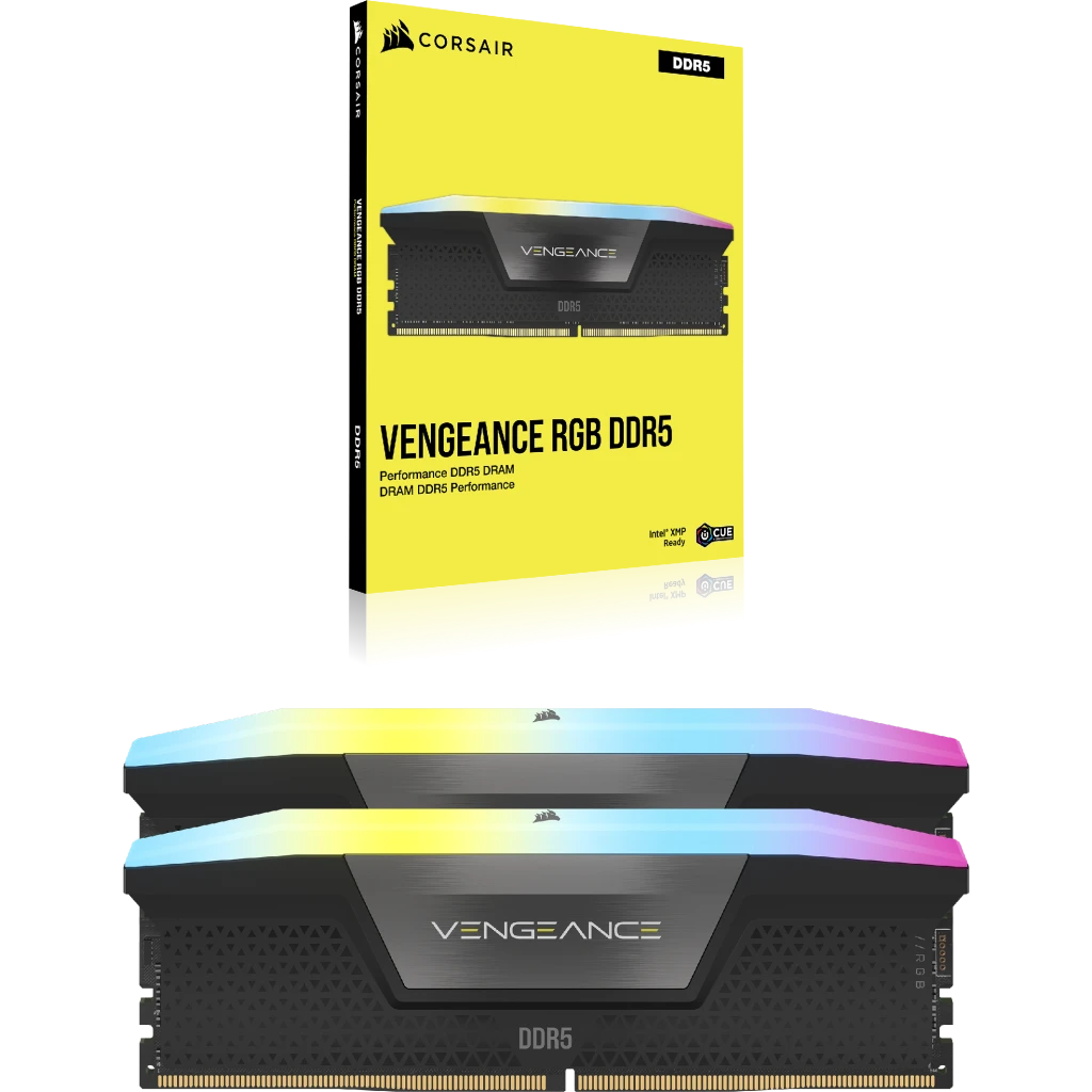 CORSAIR VENGEANCE RGB | DDR5 RAM | 32GB 5200MT/s CL40 | Black