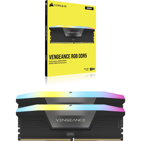CORSAIR VENGEANCE RGB | DDR5 RAM | 32GB 5200MT/s CL40 | Black