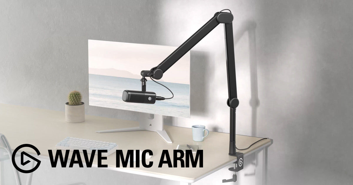 Elgato Wave Mic Arm MK.2 | Microphone boom arm | 950 mm reach | Black