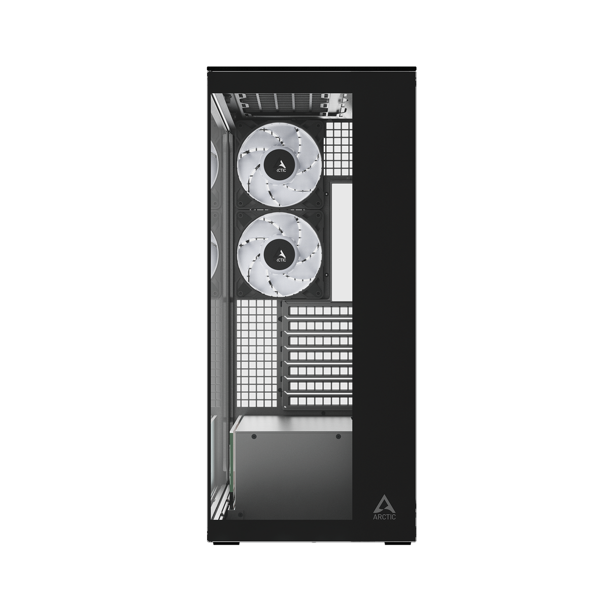 ARCTIC Xtender | PC case | E-ATX and 420 mm radiator support | Black clear glass