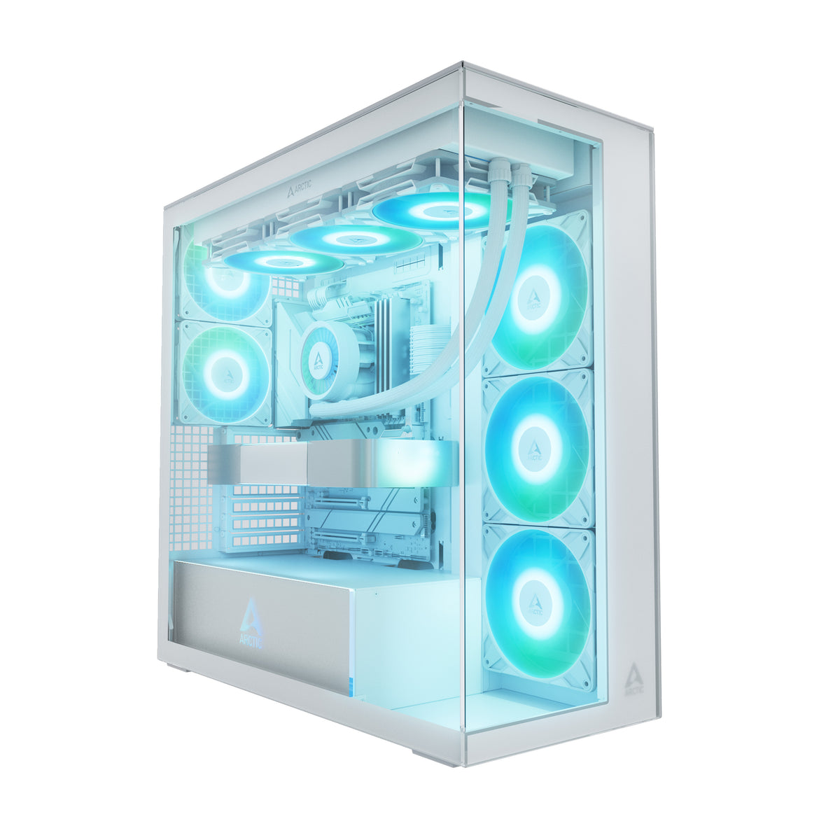 ARCTIC Xtender | E-ATX PC case | Five pre-installed A-RGB fans | White