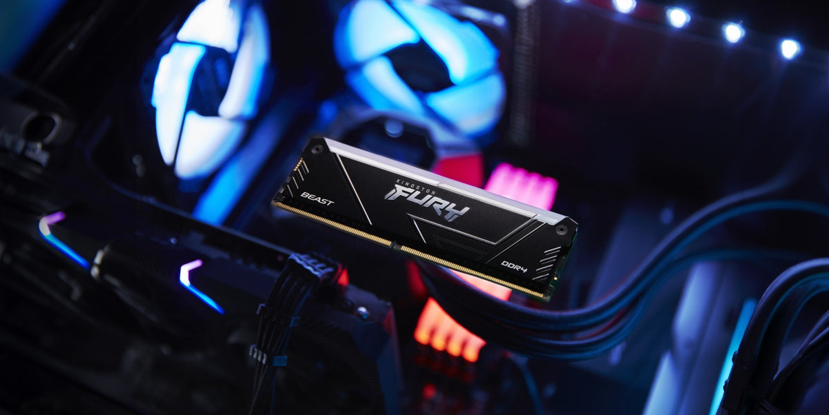 Kingston FURY Beast RGB | DDR4 RAM kit | 16GB 3200MT/s CL16 | 2 x 8GB Black