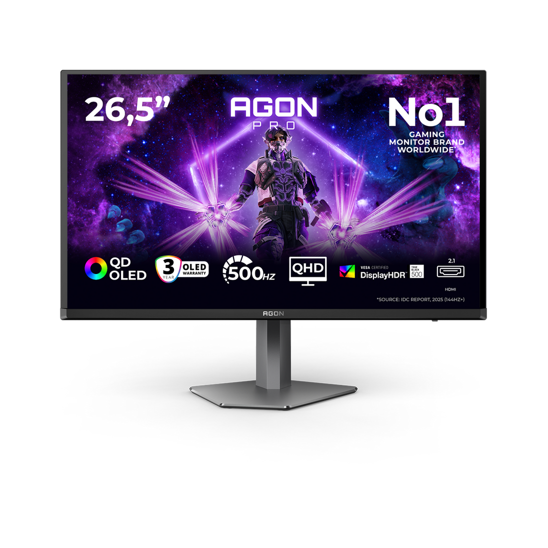 AOC AGON PRO AG276QKD2 | Gaming monitor | 26.5-inch QHD QD-OLED | 500Hz