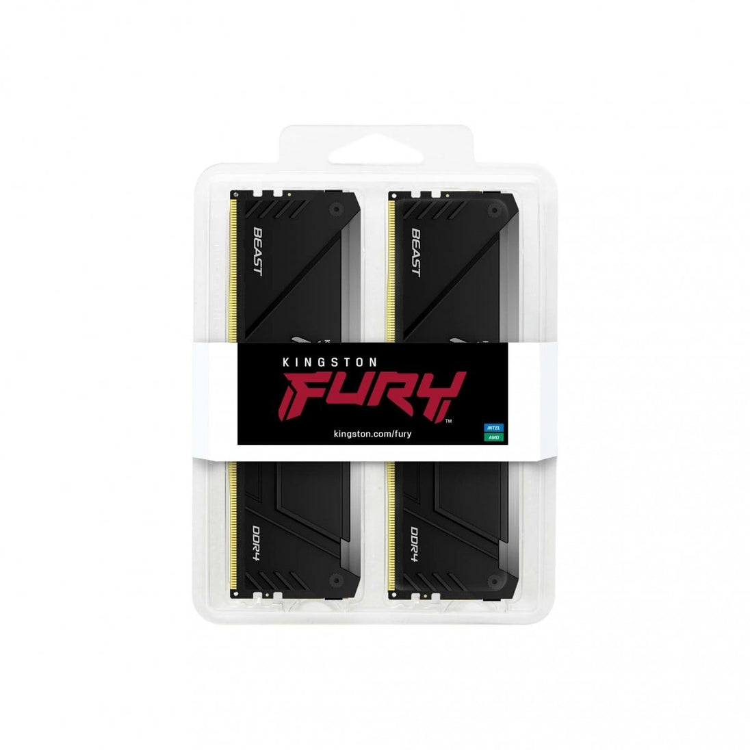 Kingston FURY Beast RGB | DDR4 RAM kit | 16GB 3200MT/s CL16 | 2 x 8GB Black