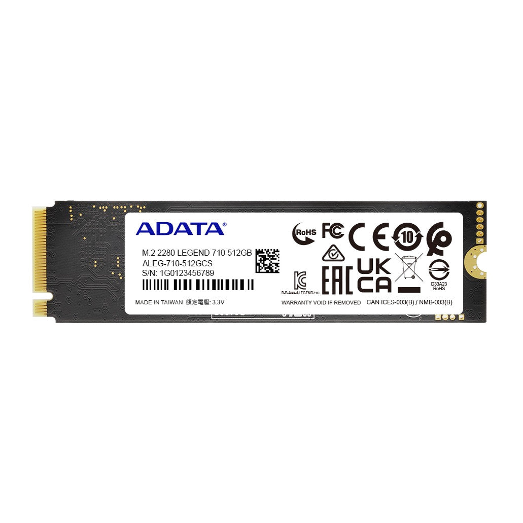 ADATA LEGEND 710 | NVMe SSD | PCIe Gen3 M.2 2280 | 512GB