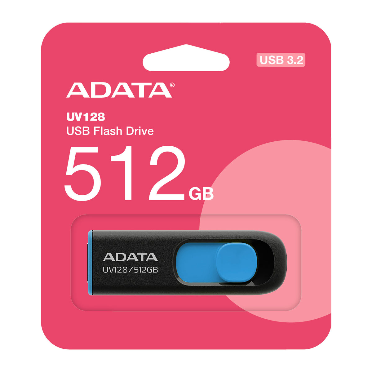 ADATA UV128 | USB flash drive | USB 3.2 Gen 1 | 512GB Black/Blue