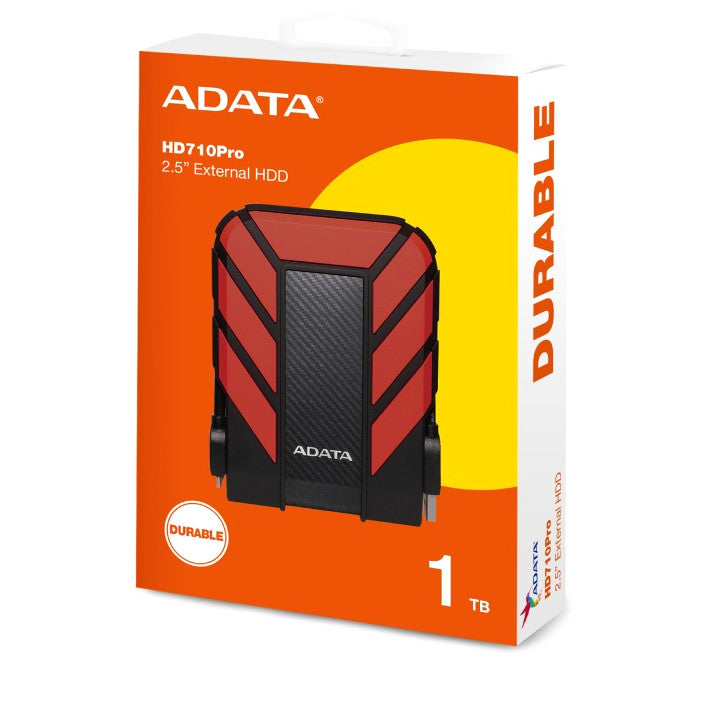 ADATA HD710 Pro | Portable HDD | USB 3.1 IP68 | 1TB Red