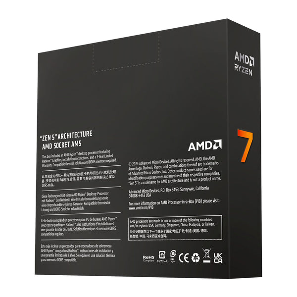 AMD Ryzen 7 9700X | Desktop CPU | Boxed | Without Fan