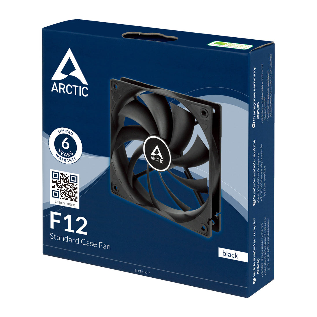 ARCTIC F12 | 120mm case fan | 3-pin | Black