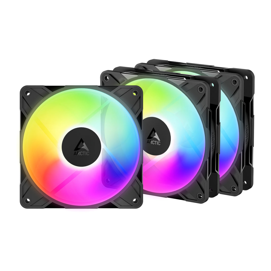ARCTIC P12 Pro Reverse A-RGB | PWM case fans | 120mm | 3 pack, black