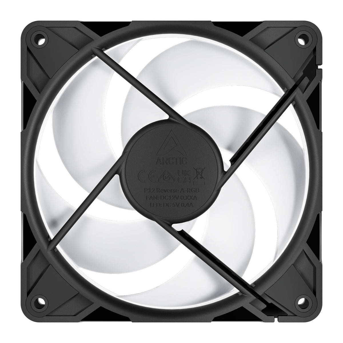 ARCTIC P12 Pro Reverse A-RGB | PWM case fans | 120mm | 3 pack, black