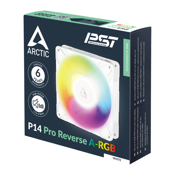 ARCTIC P14 Pro Reverse A-RGB | 140 mm case fan | White