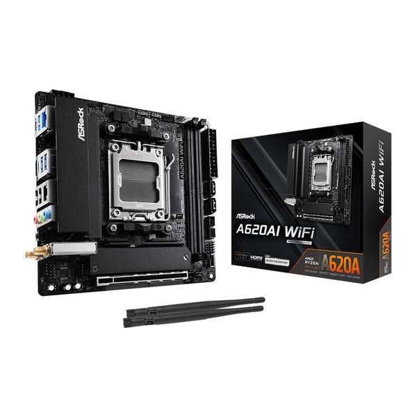 ASRock A620AI WiFi | AM5 motherboard | Wi-Fi 6E DDR5 | Mini-ITX