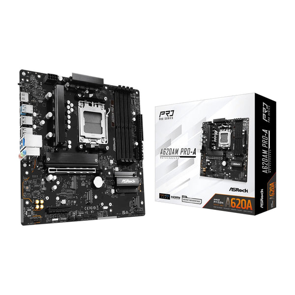 ASRock A620AM Pro-A | AM5 motherboard | 4 DDR5 slots | Micro-ATX