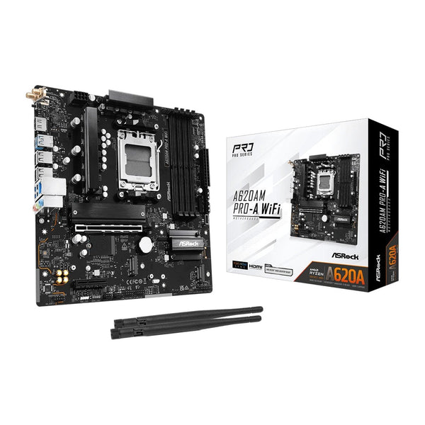 ASRock A620AM Pro-A WiFi | AM5 motherboard | Wi-Fi 6E | Micro-ATX