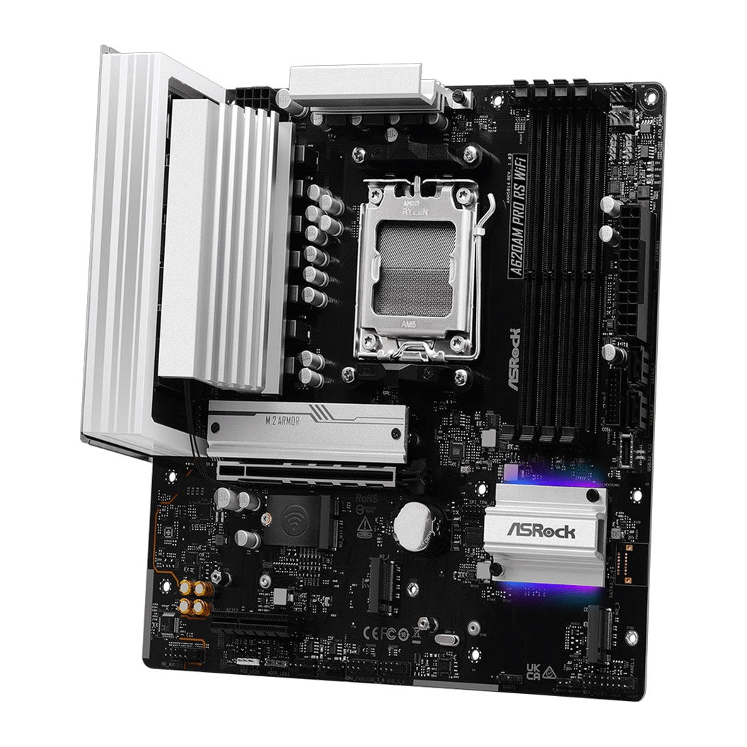 ASRock A620AM Pro RS WiFi | AM5 motherboard | Wi-Fi 6E | Micro-ATX