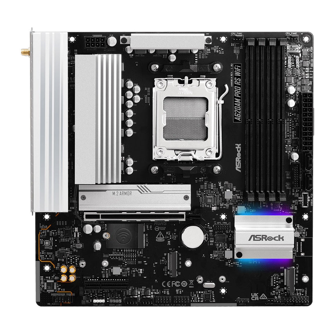 ASRock A620AM Pro RS WiFi | AM5 motherboard | Wi-Fi 6E | Micro-ATX