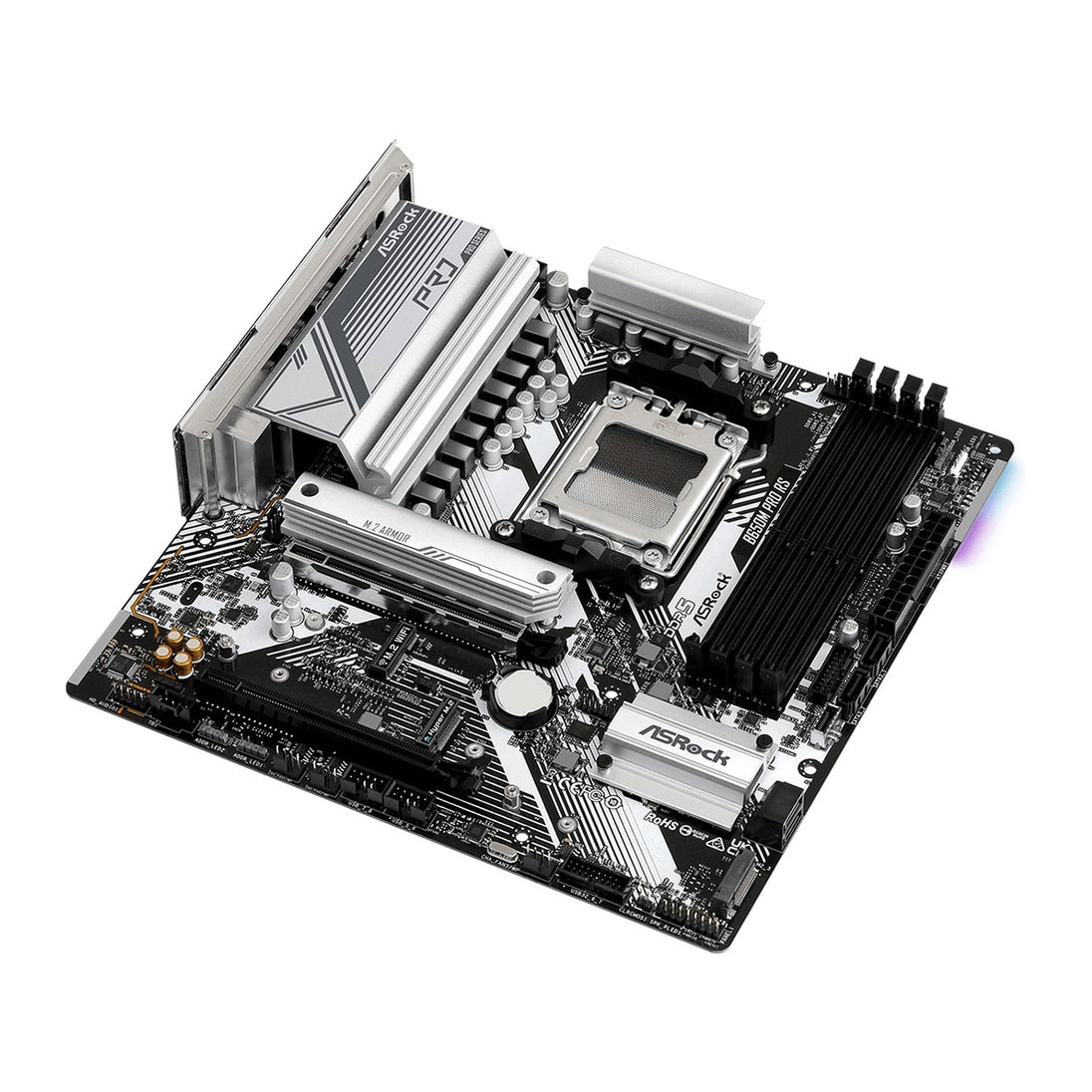 ASRock B650M Pro RS | AMD AM5 Socket Motherboard | Micro-ATX | 4x DDR5 Slots
