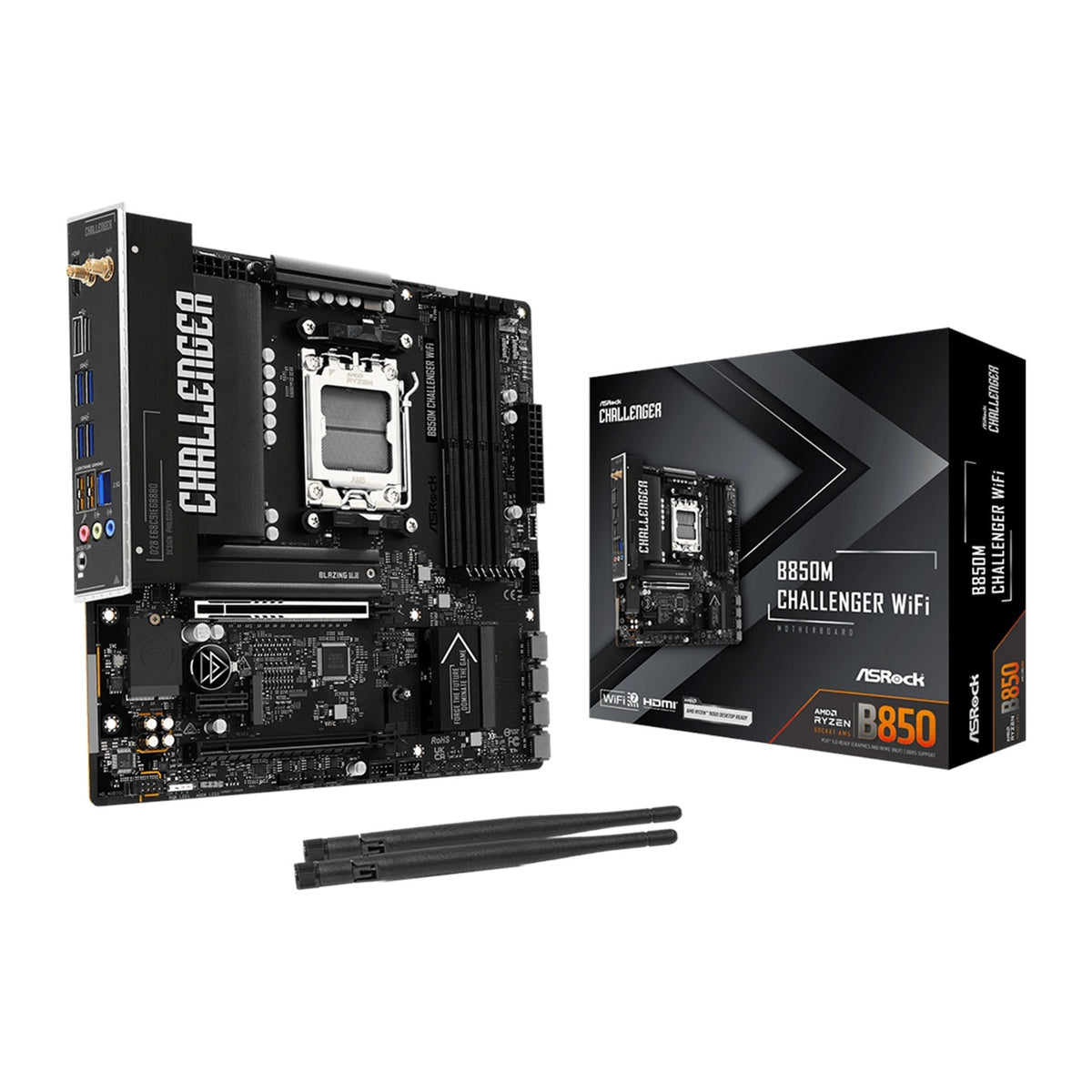 ASRock B850M Challenger WiFi | AM5 motherboard | Wi-Fi 7 | Micro-ATX