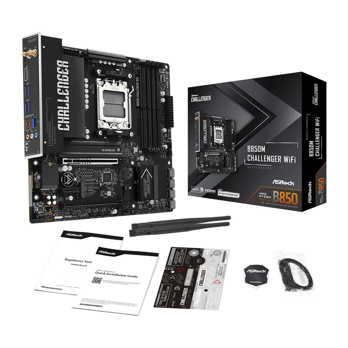ASRock B850M Challenger WiFi | AM5 motherboard | Wi-Fi 7 | Micro-ATX