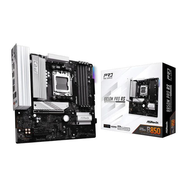 ASRock B850M Pro RS | AMD AM5 Socket Motherboard | Micro-ATX | 4x DDR5 Slots