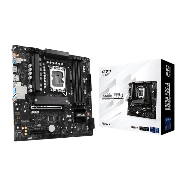 ASRock B860M Pro-A | LGA1851 Micro-ATX Motherboard | DDR5 | 3x M.2 | 2.5GbE