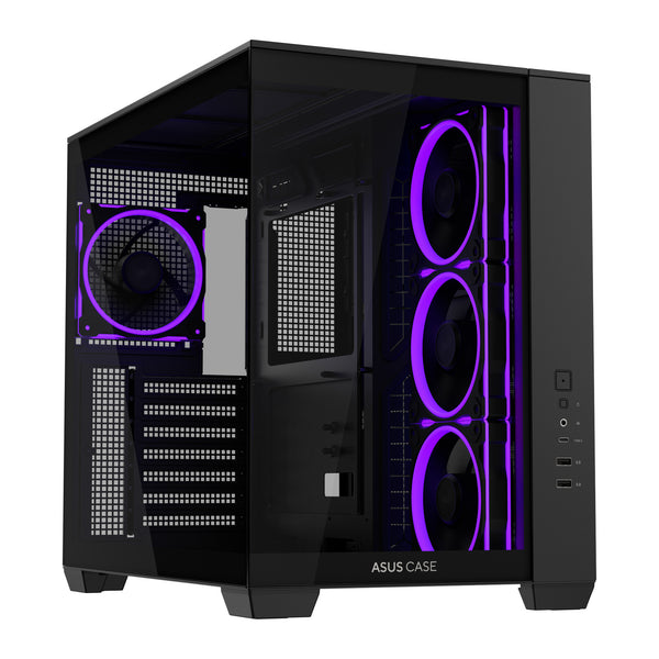 ASUS A32 Plus | ATX PC case | Dual chamber ARGB | Black