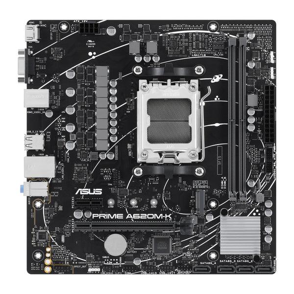 ASUS PRIME A620M-K | Micro-ATX Motherboard | AMD A620 Socket AM5 | DDR5