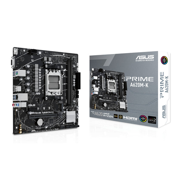 ASUS PRIME A620M-K | Micro-ATX Motherboard | AMD A620 Socket AM5 | DDR5