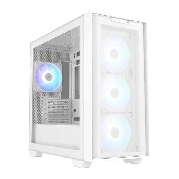ASUS A21 PLUS | Micro-ATX PC case | 4x ARGB fans | BTF compatible | White