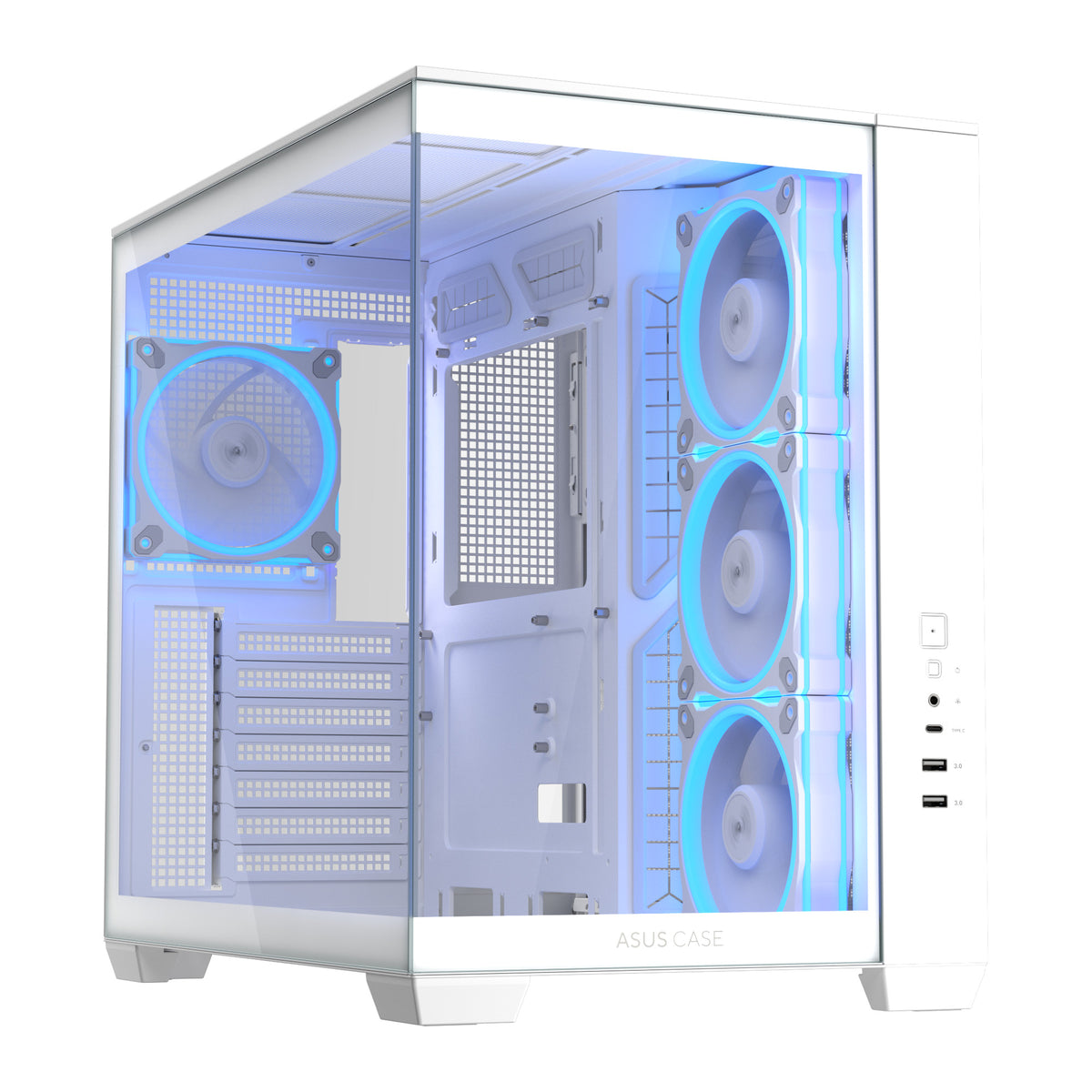 ASUS A32 PLUS | ATX PC case | Dual-chamber with 4 ARGB fans | White