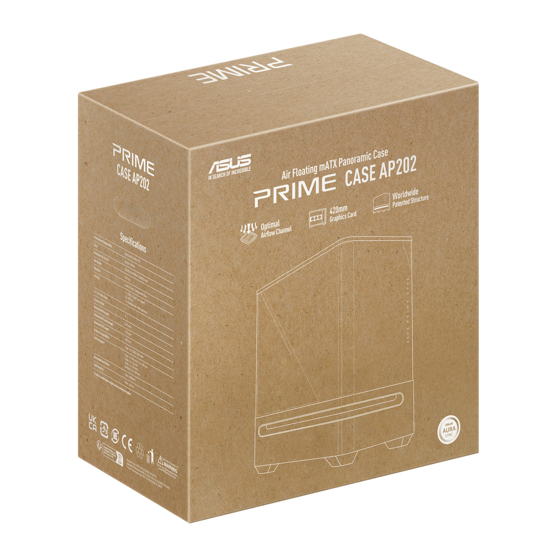 ASUS Prime AP202 ARGB | Micro-ATX PC case | Black