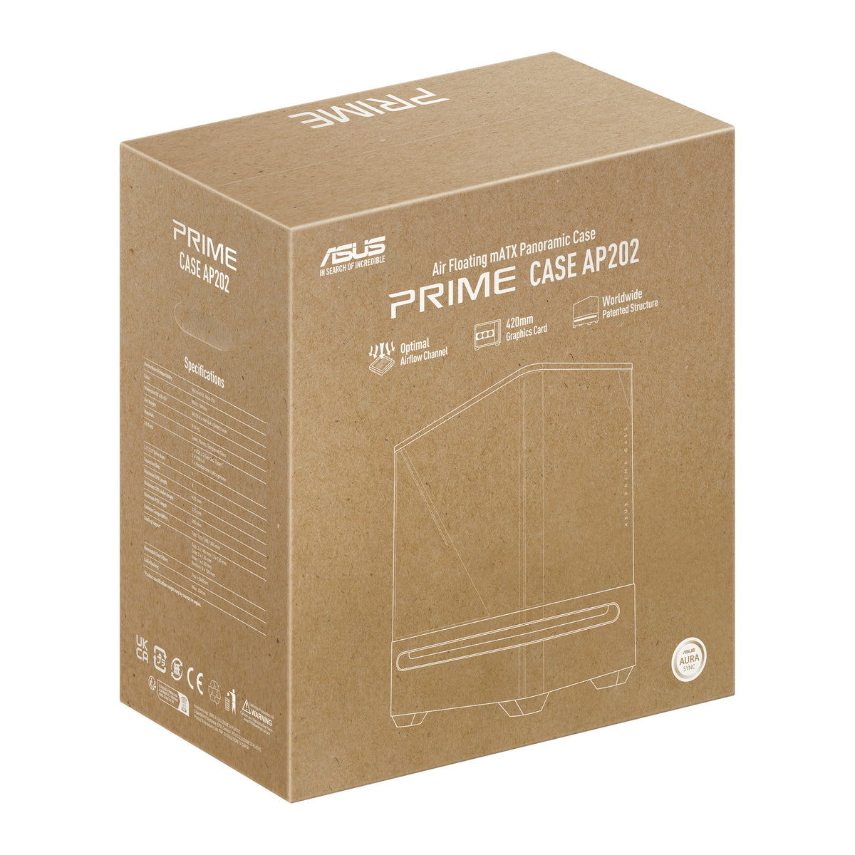 ASUS Prime AP202 ARGB | Micro-ATX PC case | Black