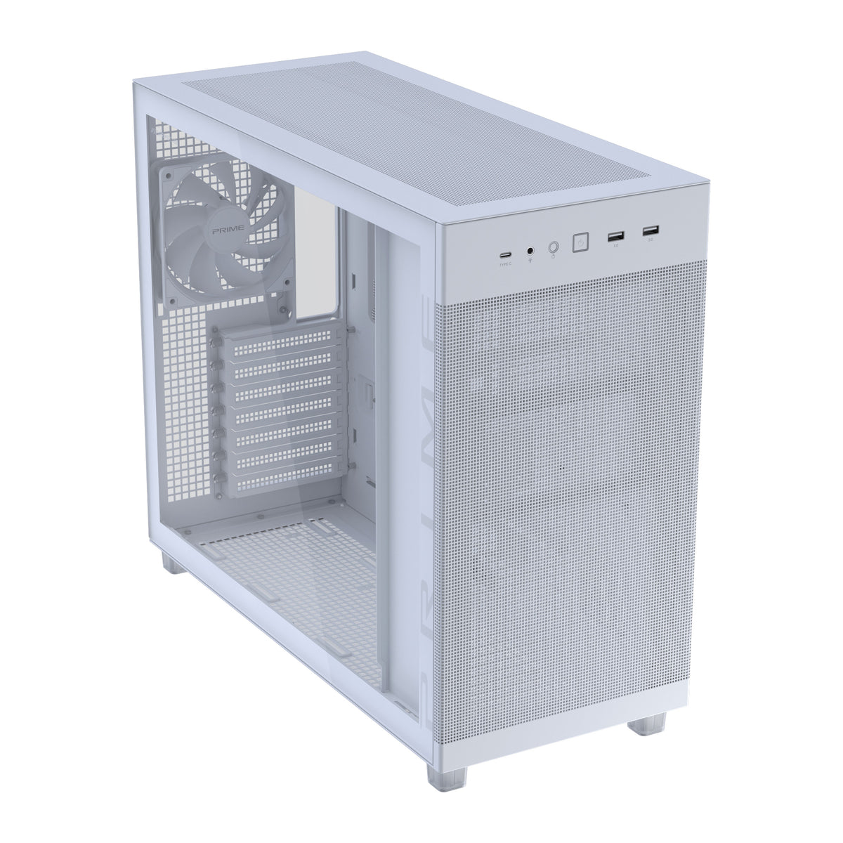 ASUS Prime AP303 | ATX PC case | Tempered glass | White