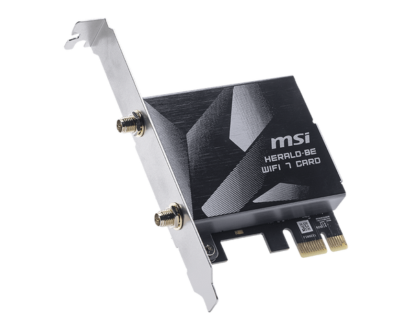 MSI HERALD BE9400 | Wi-Fi 7 PCIe card | Tri-band up to 9.3 Gbps | Bluetooth 5.4