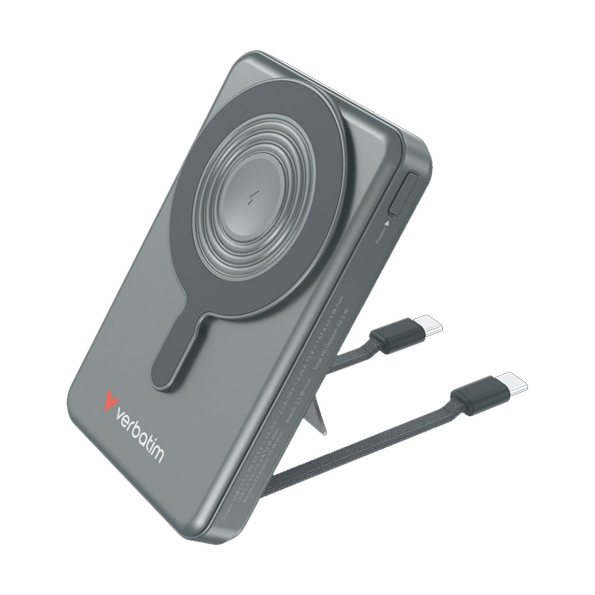 Verbatim Charge 'n' Go 32272 | Magnetic power bank | 10000 mAh | Grey