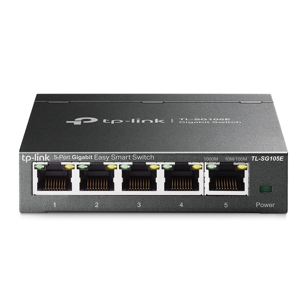 TP-Link TL-SG105E | 5-port Gigabit smart switch | 10/100/1000 Mbps | Metal